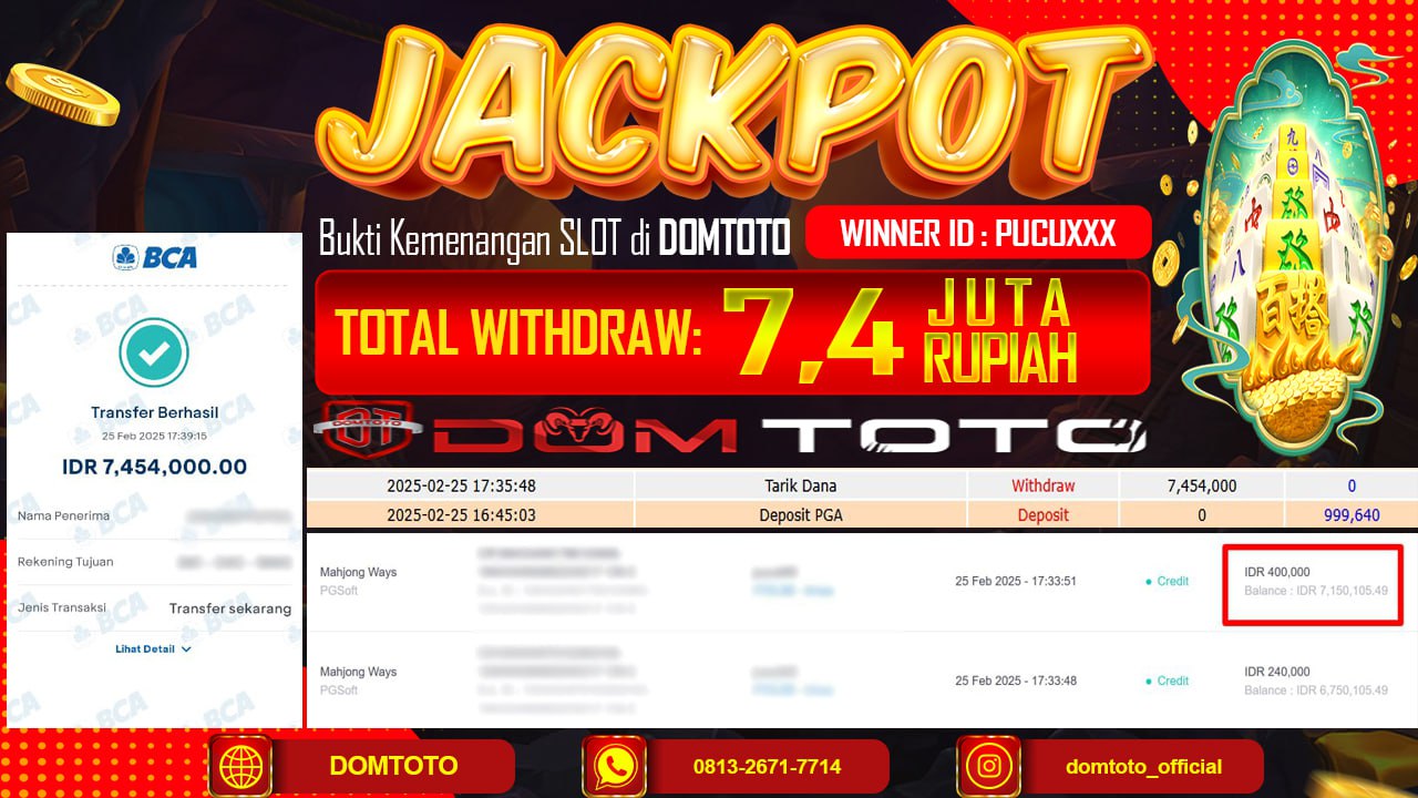 JACKPOT SLOT MAHJONG WAYS 2 25 FEBRUARI 2025